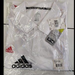 New Old Stock Adidas White/Red Climacool Golf Polo Size:XL